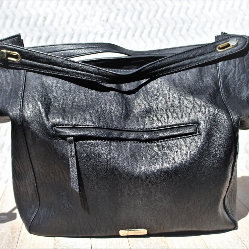 Jessica Simpson Black Faux Leather Tote
